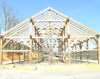 40'x50' Barn Frame- 100% Precut, Labeled and Ready to Assemble