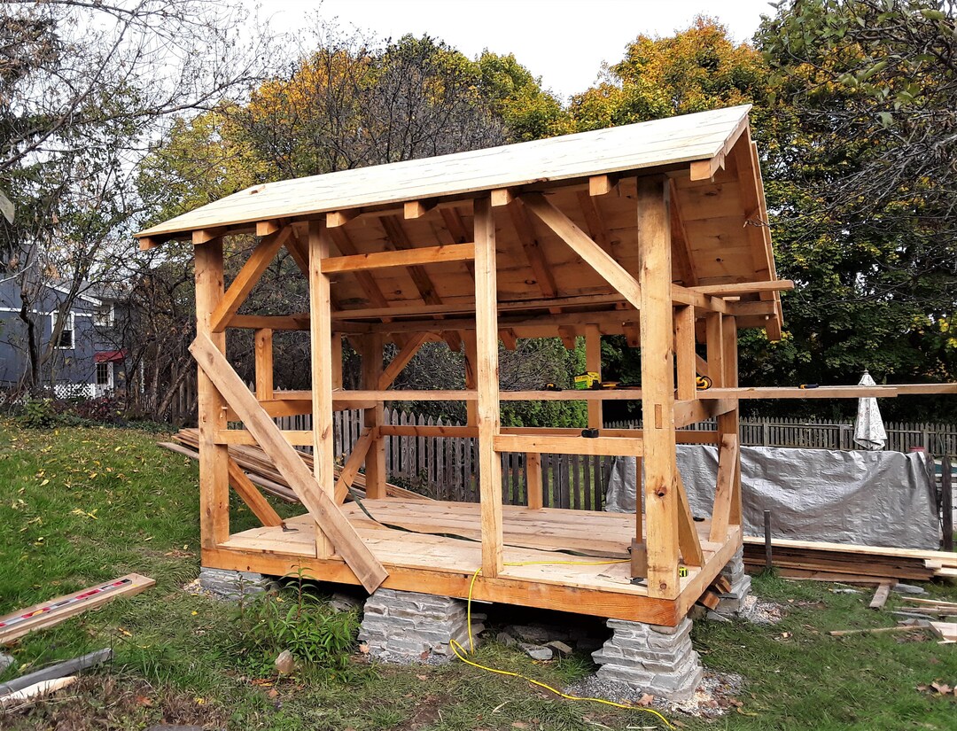 8'x12' Saltbox Timber Frame Kit Etsy