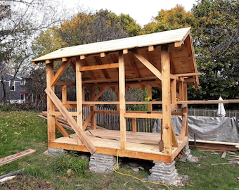 8'x12' Saltbox Timber Frame Kit