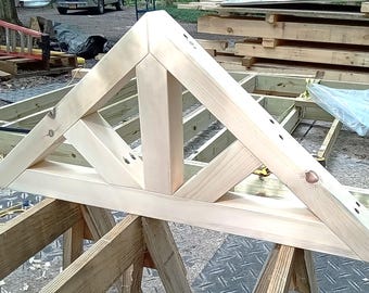 Decorative Truss for Roof Gable- Multiple Sizes and Roof Slopes Available