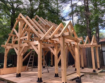 14x20&#39; Timber Frame- 100% Precut, Labeled and Ready to Assemble