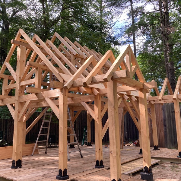 14x20' Timber Frame- 100% Precut, Labeled and Ready to Assemble