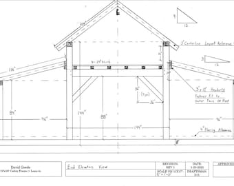 16'x28' Timber Frame Kit- 12x16' Main Frame with 8x16' Side Lean-tos - 100% Precut, Labeled and Ready to Assemble