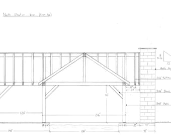 18x34' Pavilion Timber Frame - 100% Precut, Labeled and Ready to Assemble