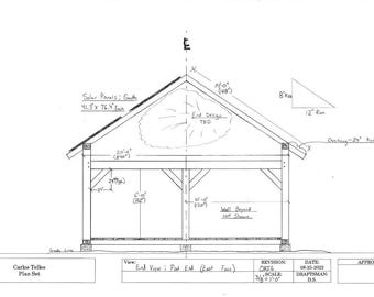 20x26' Pavilion Timber Frame -100% Precut, Labeled and Ready to Assemble