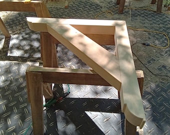 Doorway Brace Bracket in Finished Timber Frame Style