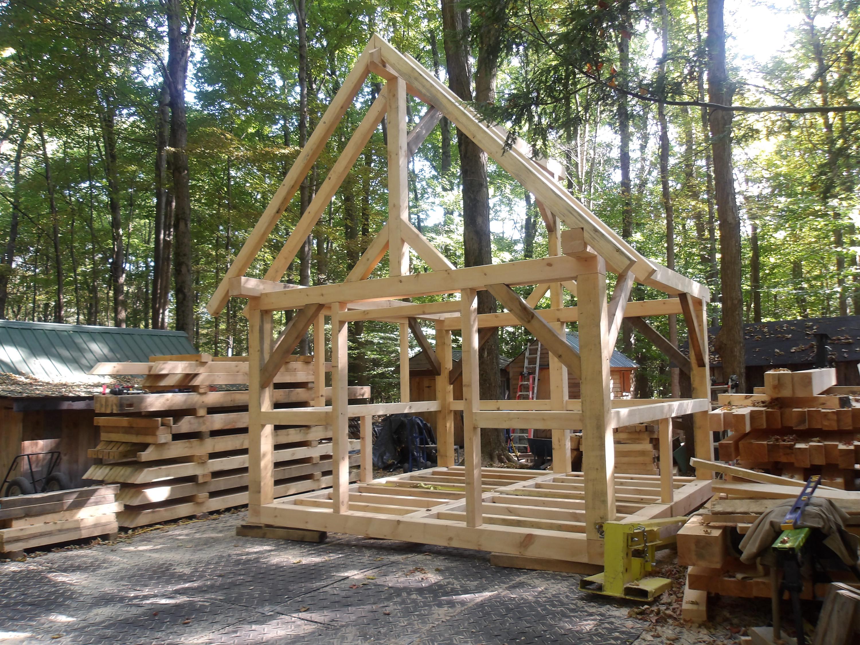 14'x14' Timber Frame Kit- 100% Precut, Labeled and Ready to Assemble