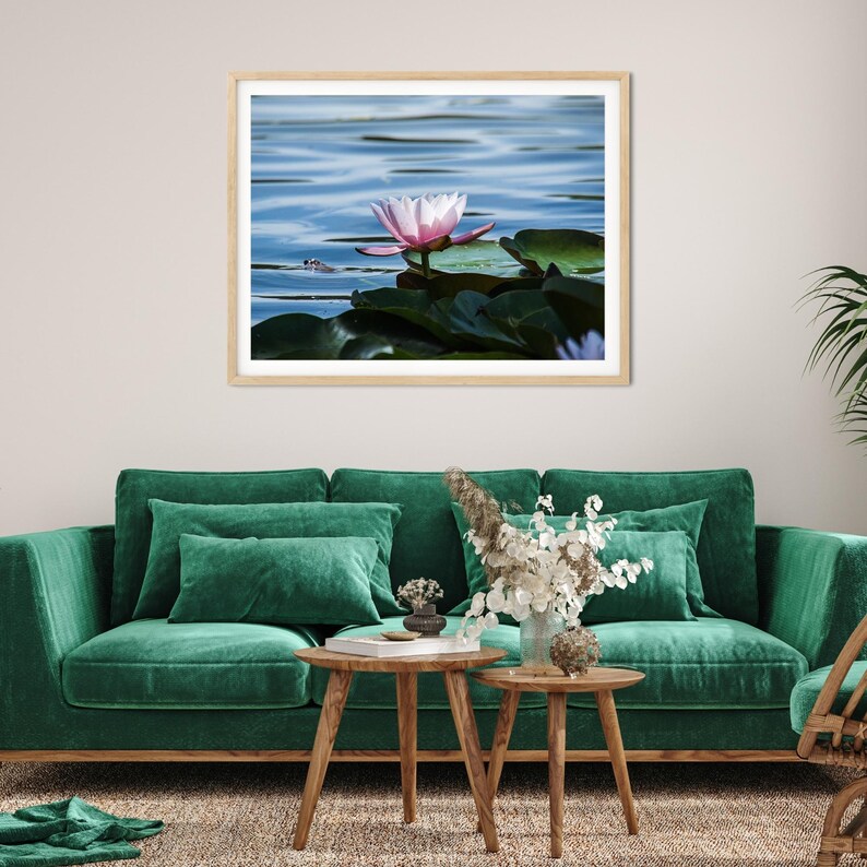 Lotus Flower Wall Art, Zen Wall Art, Botanical Print, Lotus Flower