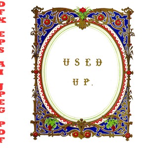 Used Up with Decorative Surround - HD and Vector Images for Decal, Poster, T Shirt, etc.