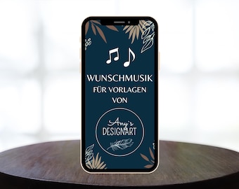 Wunschmusik für eCard Vorlage von ANYSDESIGNART | digitale Spezialanfertigung Musiktitel | personalisierte Musik für animierte eCard