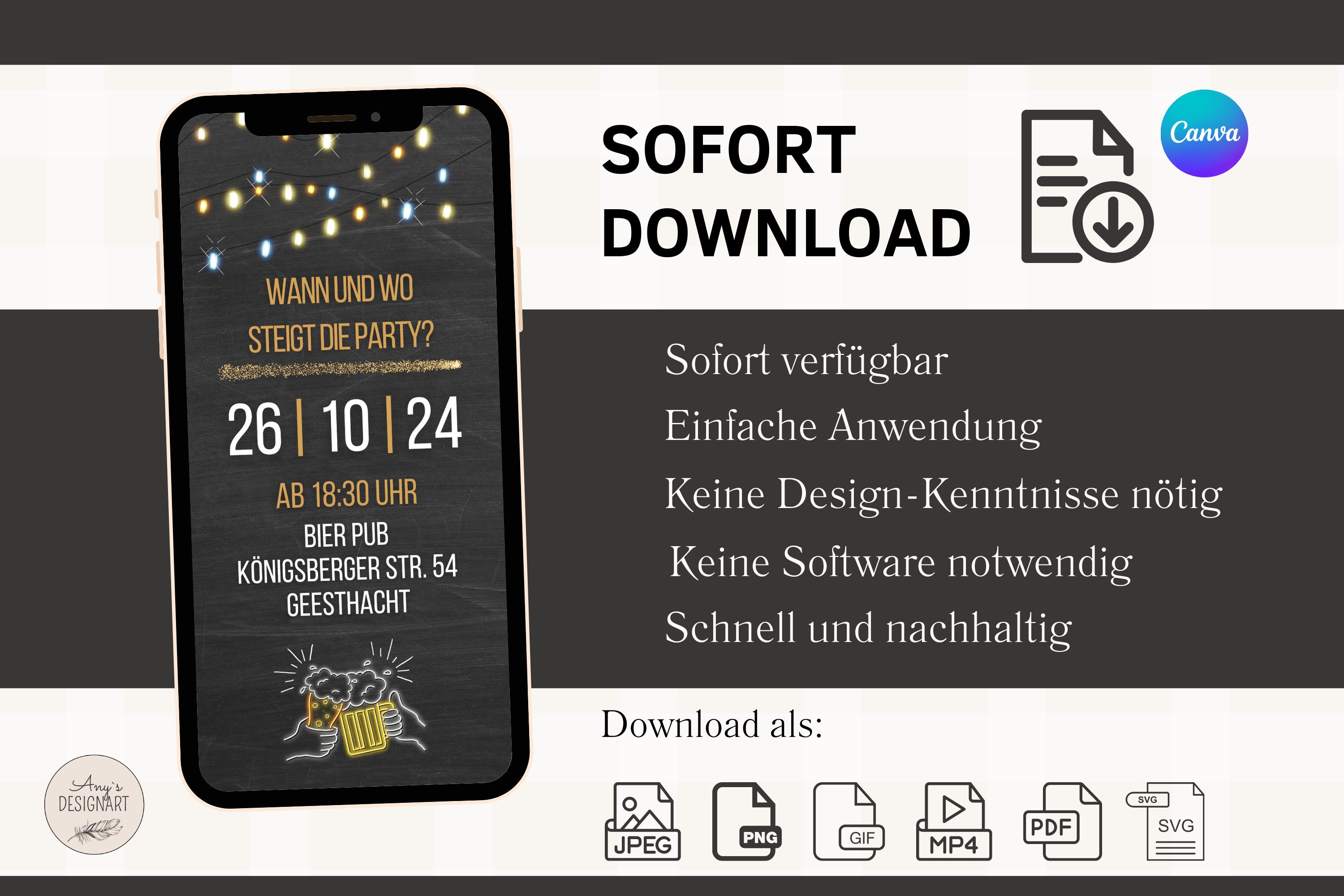 ECARD lustige Geburtstags Party Einladung Tafel für 18. 20. 30. 40. 50