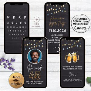 Geburtstagsparty Einladung Tafel lustig Sehtest | eCard für 30. 40. 50. 60. Geburtstag | WhatsApp Geburtstagseinladung mit Foto Mann Frau