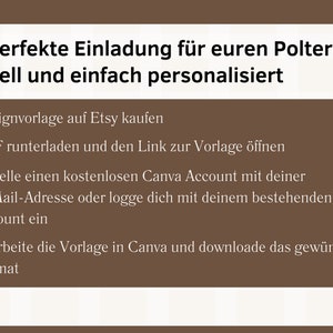 eCard digitale Einladung Polterabend rustikal für WhatsApp, personalisierbare elektronische Polterabendeinladung Holz Lampions Bild 7