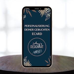 Personaliseer uw e-card in het Duits | Personalisatie van uw geboekte uitnodigingsgroetkaart of bedankkaartje | omvat geen ontwerpwijzigingen