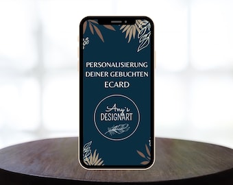 Personalisierung deiner eCard auf DEUTSCH | Anpassung deiner gebuchten Einladung Grußkarte oder Danksagung | umfasst keine Designänderungen