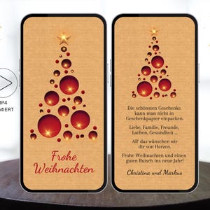 Digitale kerstkaart Kerstboom minimalistisch | eCard Kerstgroet om te versturen via WhatsApp | Vrolijk kerstfeest kerstboom