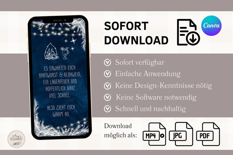 eCARD Winter Party Birthday Invitation for 18th, 20th, 30th, 40th, 50th, 60th | Animated Digital WhatsApp Birthday Invitation Winter Blue White image 5