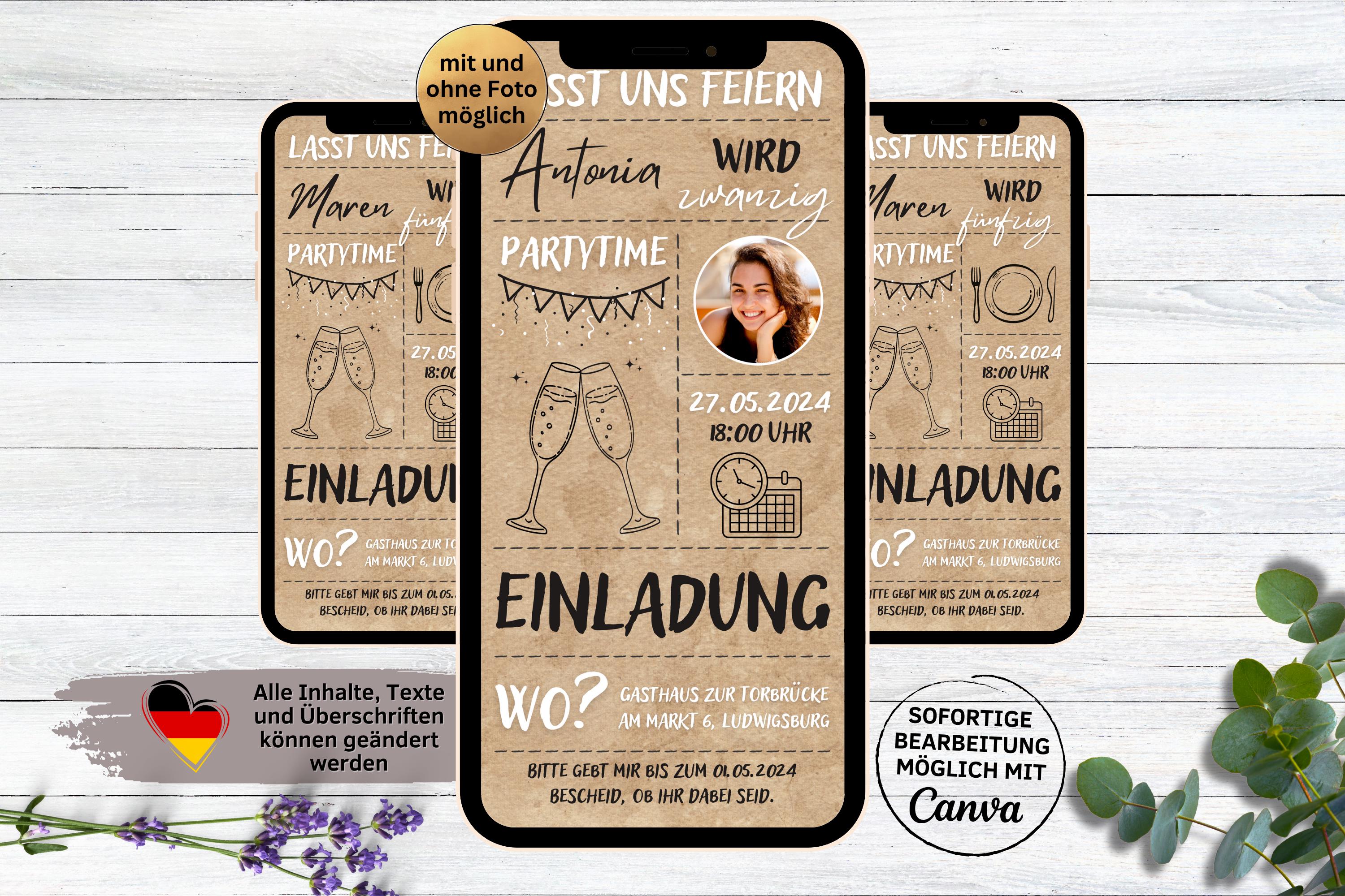 デジタル eCard 誕生日招待状スパークリング シャンパン プロセッコ