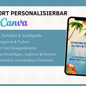 eCARD Sommer Geburtstags Party Einladung für 30. 40. 50. 60. 70. Geburtstag animierte digitale Sommerparty WhatsApp Einladung Bild 6