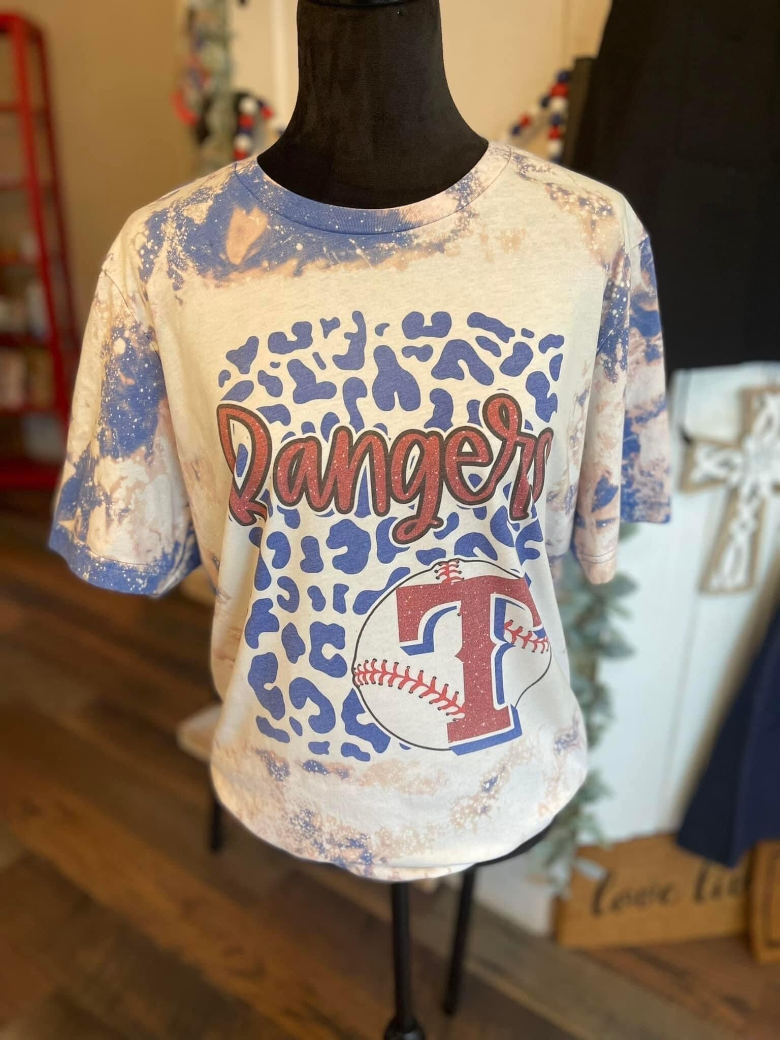 Texas Rangers Love Custom Bleached Graphic T-shirt