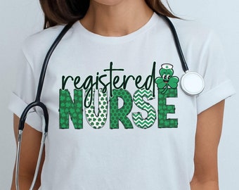 Registered Nurse St Patricks Day Shirt, St Pattys Day RN Nurse Shirt, St Paddys Day Tshirt, Saint Patricks Day Shirts, Gift for Nurse