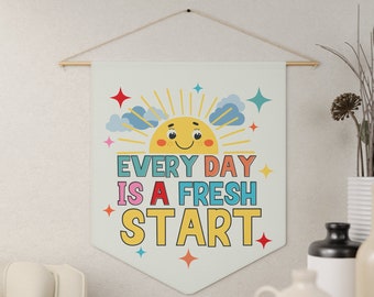 Cute Teacher Classroom Elementary School Positivity Wall Hanging Pennant. Elementary Classroom Wall Decoration. Motivational Wall Quotes.