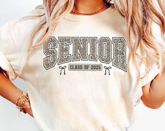 Senior 2026 Shirt Class of 2026 Coquette Animal Print Senior Shirt Graduate Shirt High School Senior Gift Graduation Gift for Her Grad Tee