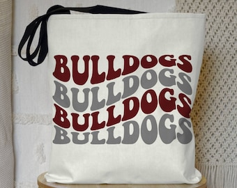 Custom Mascot Tote. School Spirit Bag. Team Matching Bags. Personalized Team Reusable Tote. Teacher Gift. School Tote Bag.