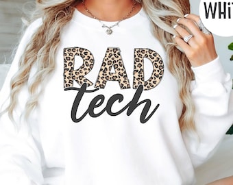 RAD Tech Sweatshirt, Animal Print Radiology Dept Shirt, Radiology Crewneck, Radiology Grad Gift for Xray Tech, X-ray Tech, CT MRI Tech Shirt