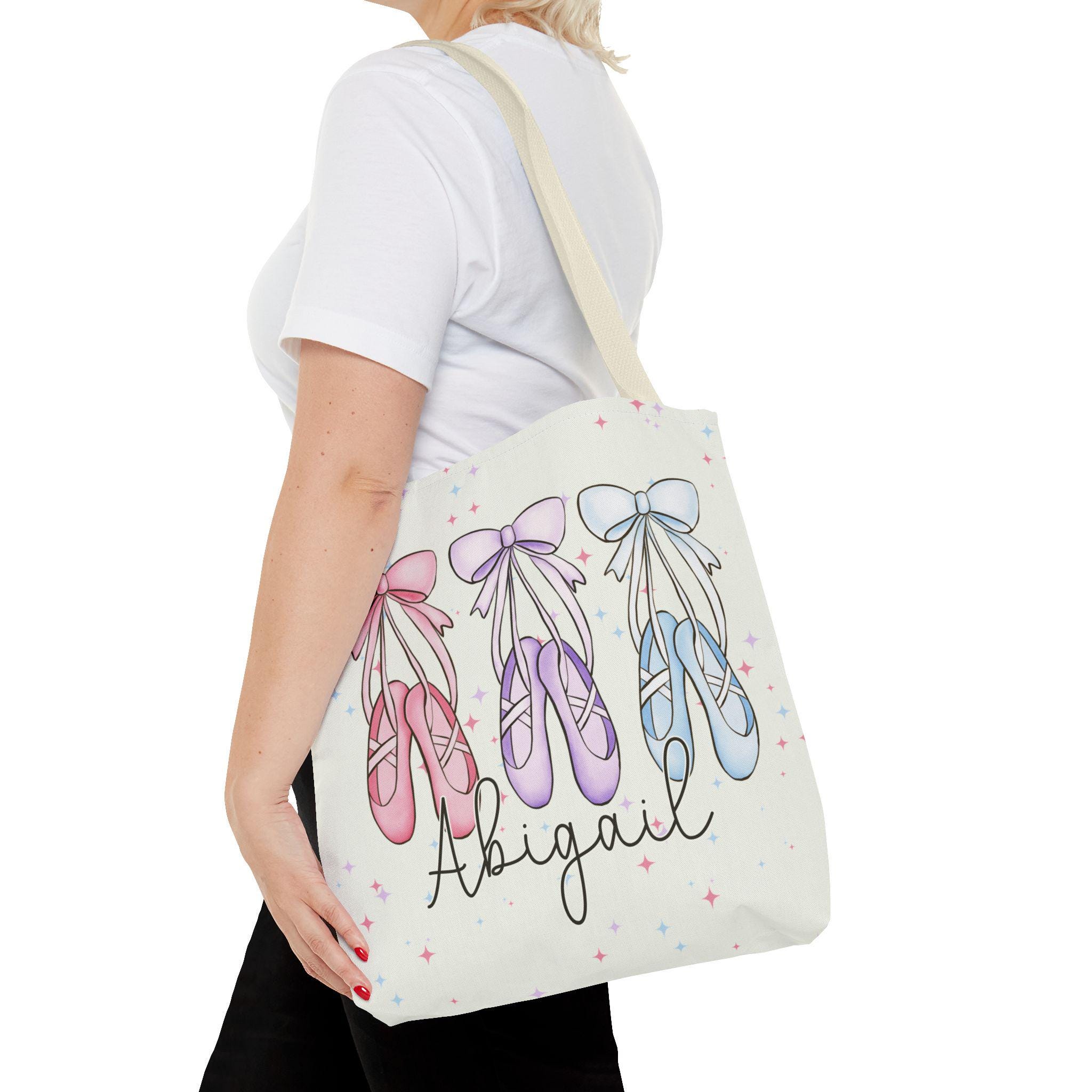 Personalized Tote Bag for Kids, Kids Tote Bag, Customized Name Tote, Coquette Dance Bag, Childrens Name Bag, Dance Tote Bag, Tote for Ballet