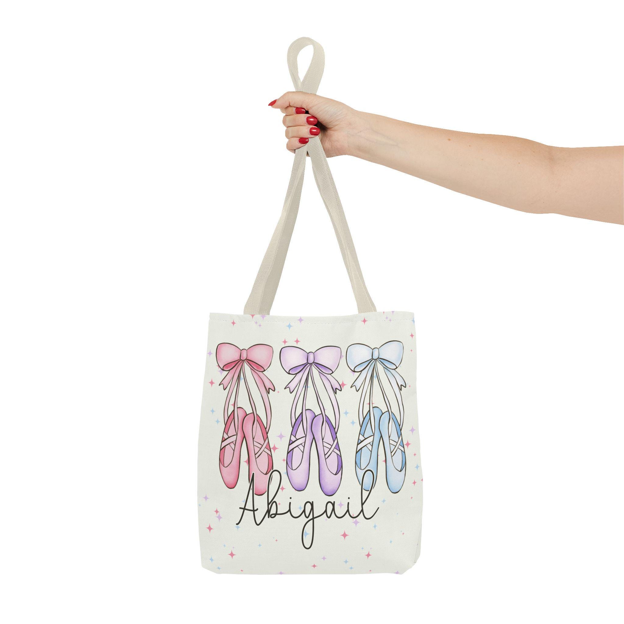 Personalized Tote Bag for Kids, Kids Tote Bag, Customized Name Tote, Coquette Dance Bag, Childrens Name Bag, Dance Tote Bag, Tote for Ballet