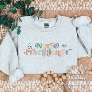 Nurse Practitioner Pastel Crewneck Sweatshirt. Pediatric NP Shirt. Family Practice NP. Nurse Graduation Gift for Nurse Practitioner.