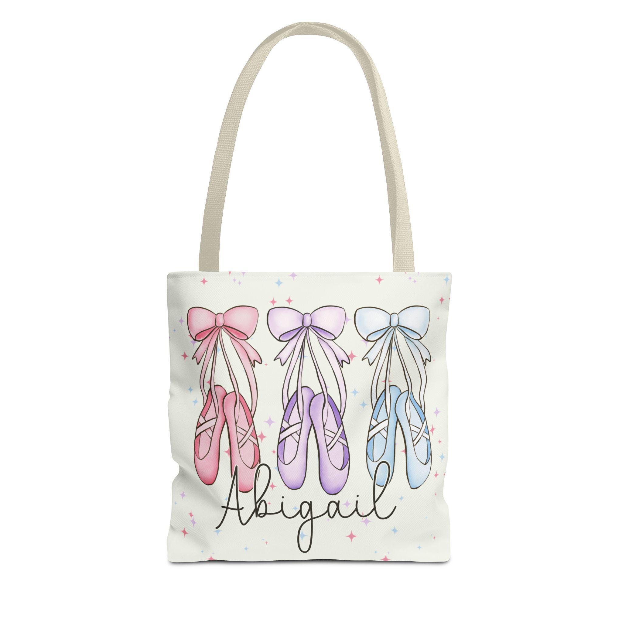 Personalized Tote Bag for Kids, Kids Tote Bag, Customized Name Tote, Coquette Dance Bag, Childrens Name Bag, Dance Tote Bag, Tote for Ballet