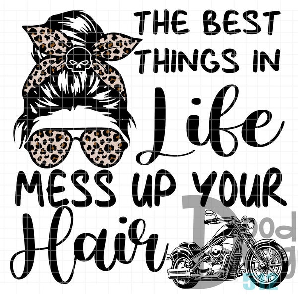 Las mejores cosas de la vida desordenan tu cabello Cheetah Motorcycle