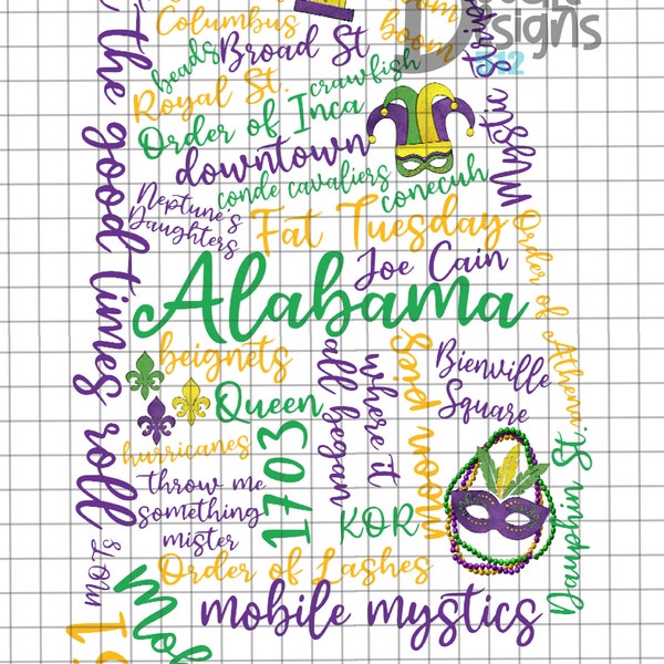 Mobile Alabama Mardi gras Design