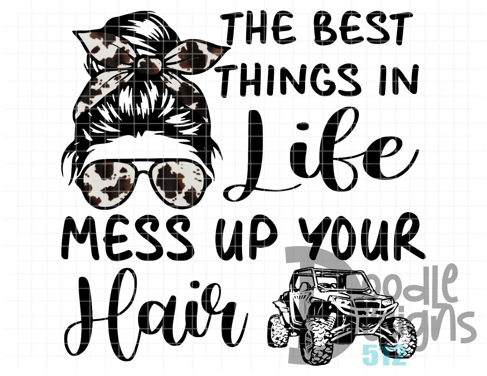 The Best Things in Life Mess up Your Hair Cowprint Polaris Etsy