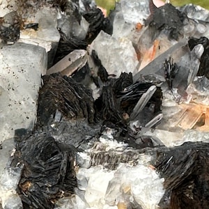 Specular Hematite, Specularite with Red and Yellow Quartz