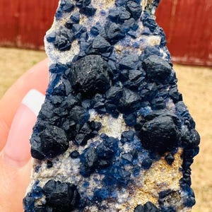 100 Grams Rare Deep Blue Blueberry Fluorite on Matrix from Inner Mongolia