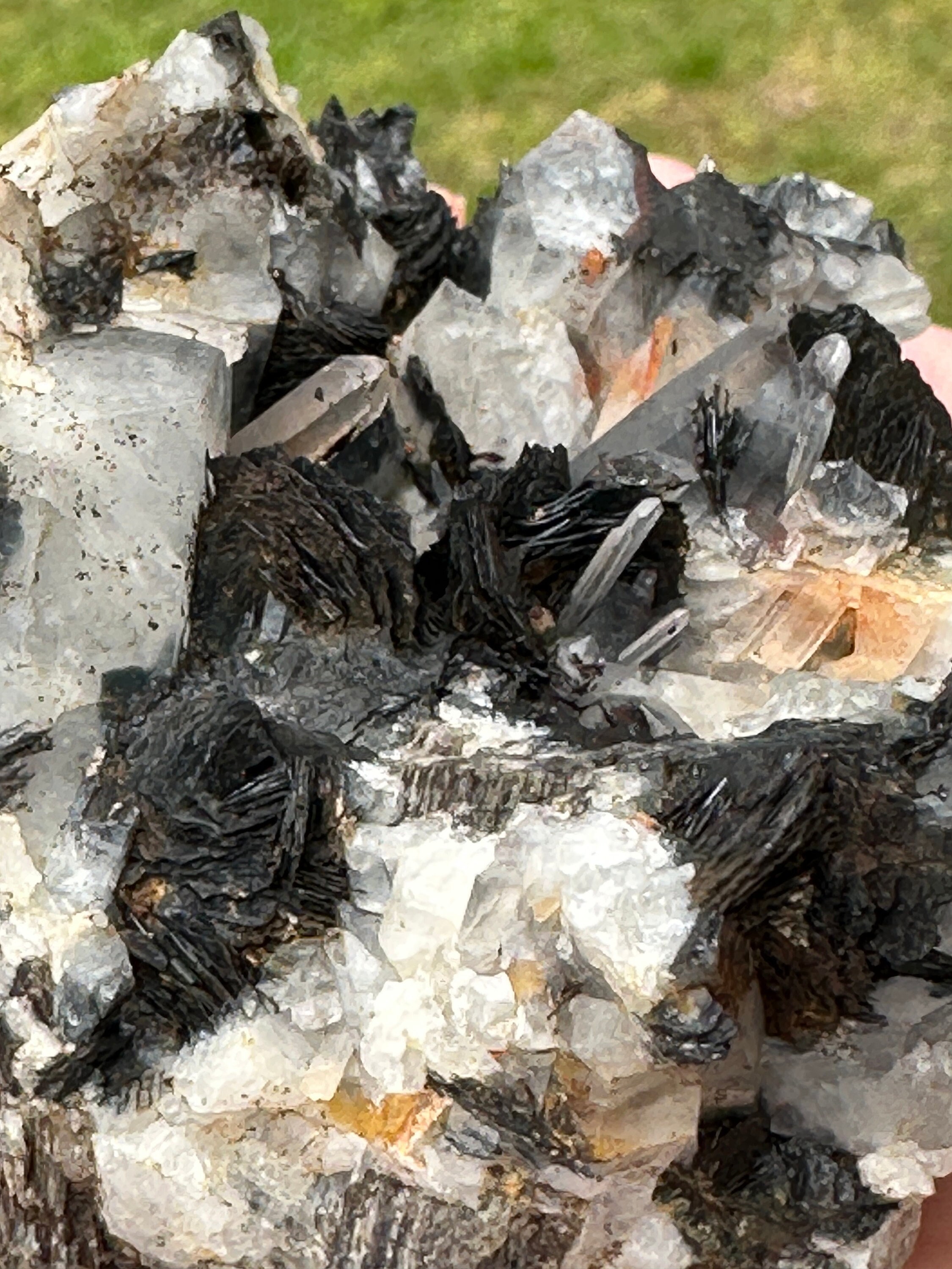Specular Hematite Specularite With Red and Yellow Quartz Etsy