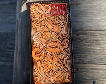 Custom Hand Tooled Leather Roper Wallet