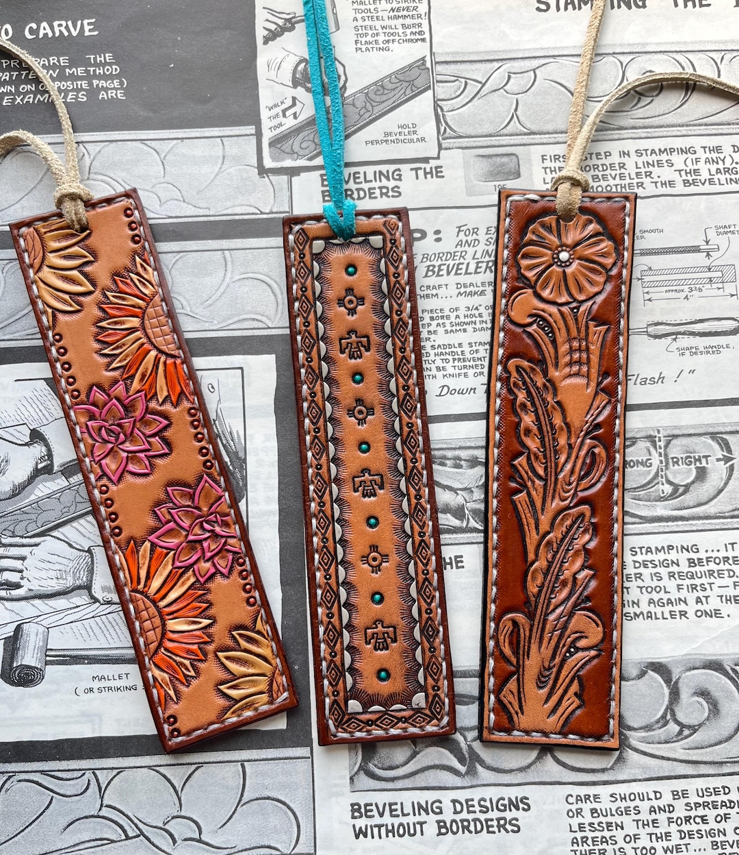 Custom Handmade Leather Bookmark - Etsy
