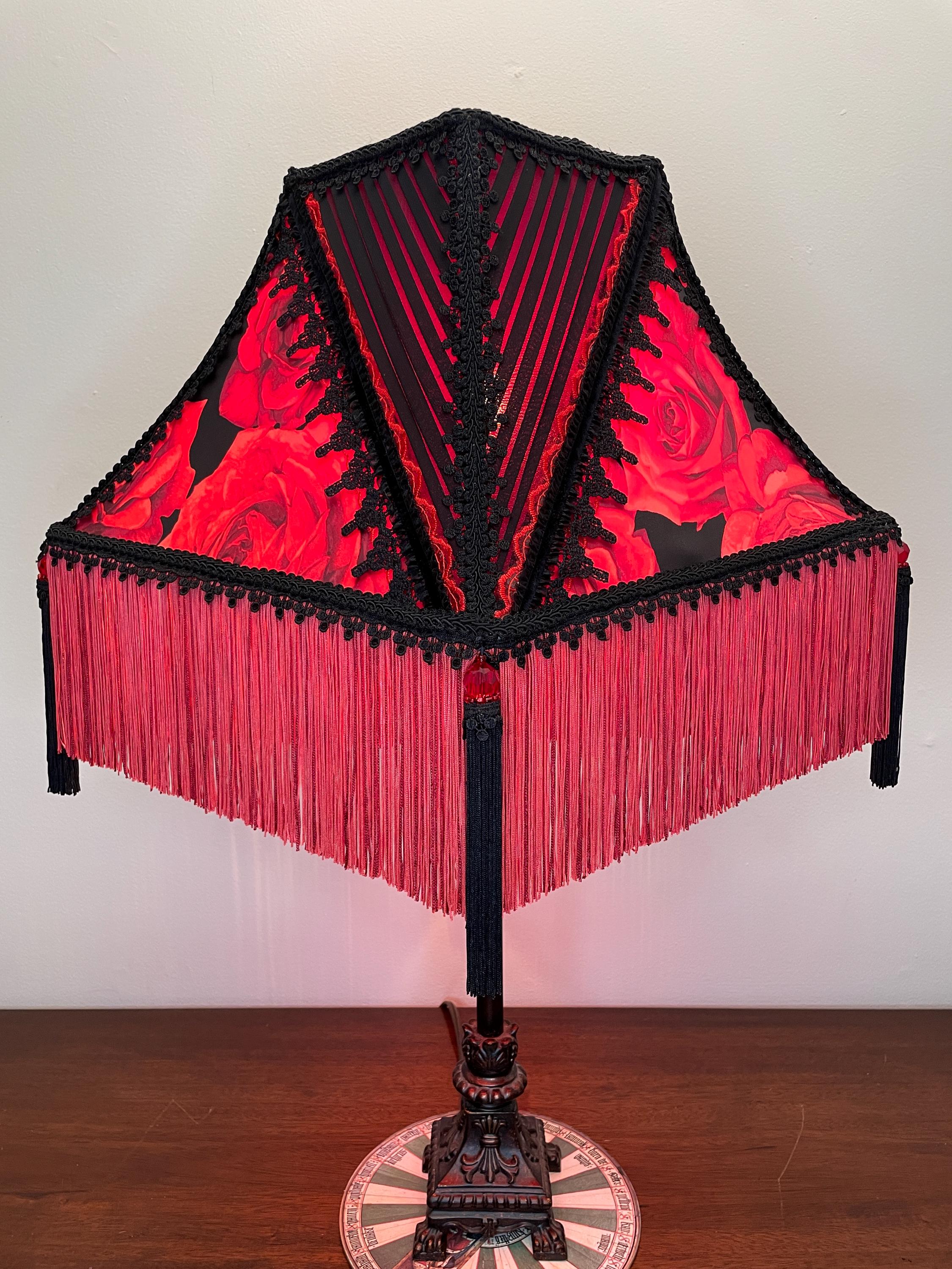 19th Victorian Red Work Layover Sham 夜 19th Victorian Red Work