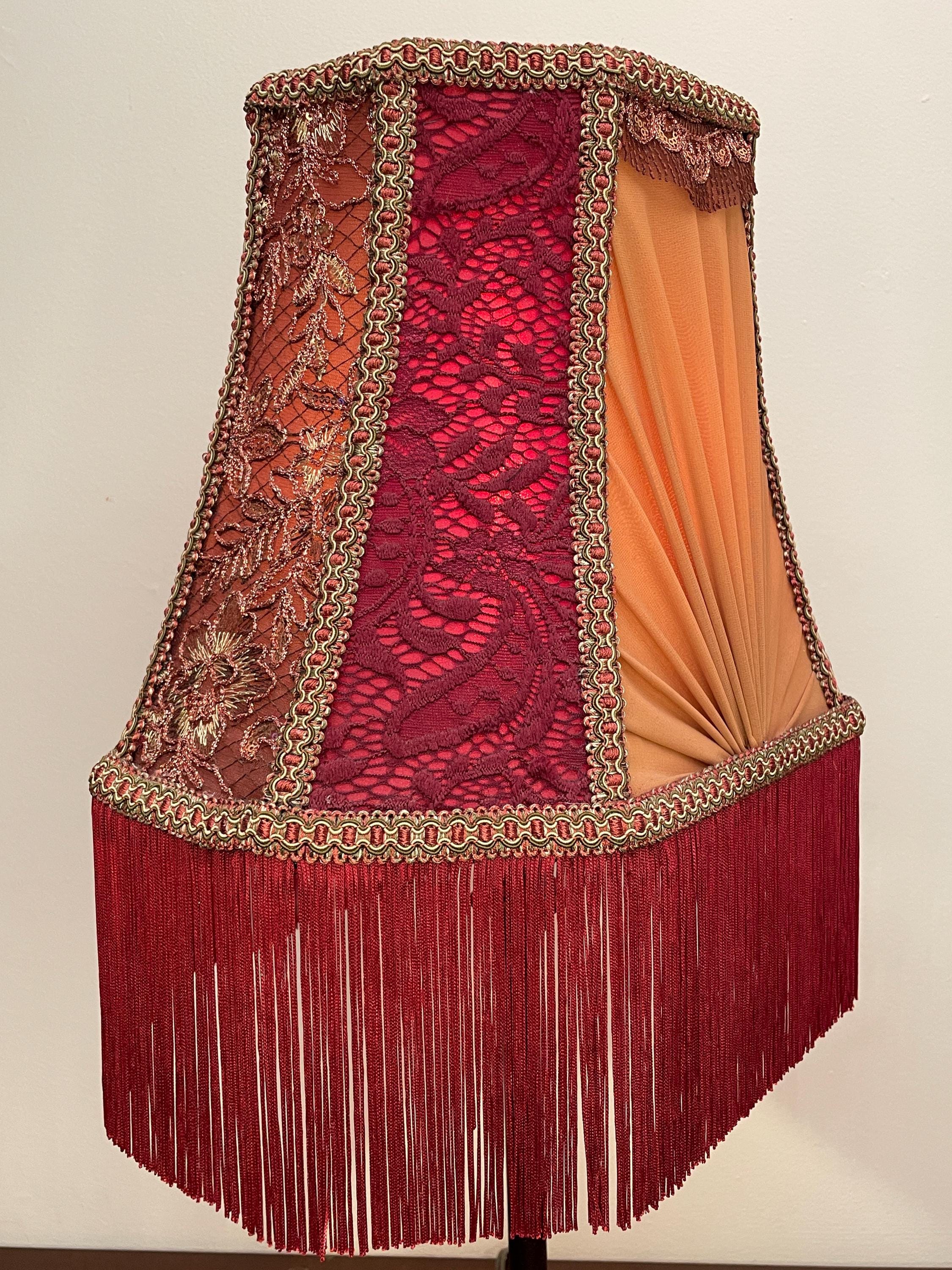 19th Victorian Red Work Layover Sham 夜 19th Victorian Red Work