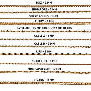 18K Gold Chain Necklace, Dainty Necklaces, Cable Chain Necklace, Waterproof Chain, Chain for Kids, Everyday Chain, Gifts for Mom