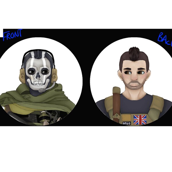 Call of Duty Ghost Keychain Etsy Canada