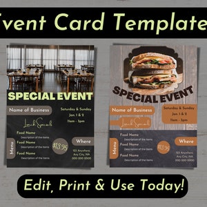 Printable Event Flyer Template Special Deal Promotional Flyer Templates For Special Event Editable Marketing Flyer Lunch Specials Templates