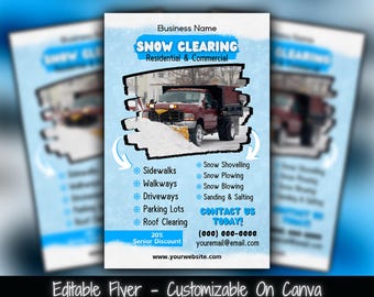 Printable Snow Clearing Flyer Template (Customizable)