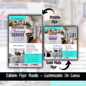 Cleaning Services Flyer Bundle Templates House Cleaning Office Cleaning Services Cleaning Service Business Flyer Marketing Flyer Template