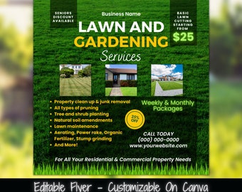 Lawn & Gardening Services Flyer Template (Social Media)