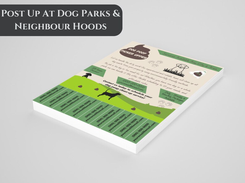 Dog Poop Cleaning Service Premade Dog Poop Scooping Flyer Etsy